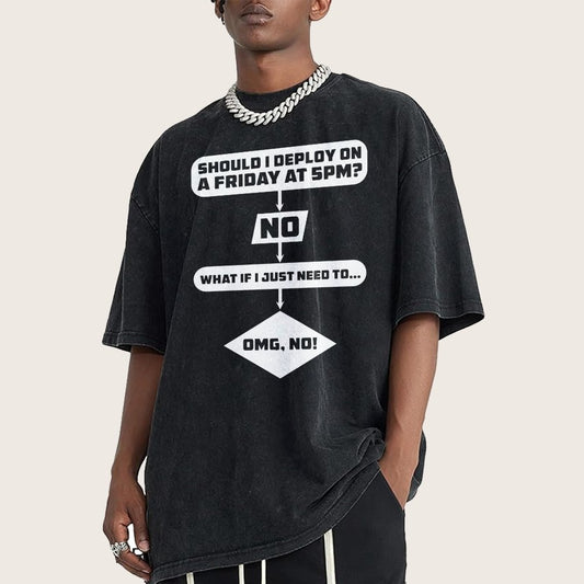 Deploy on Friday? Vintage Distressed T-shirt