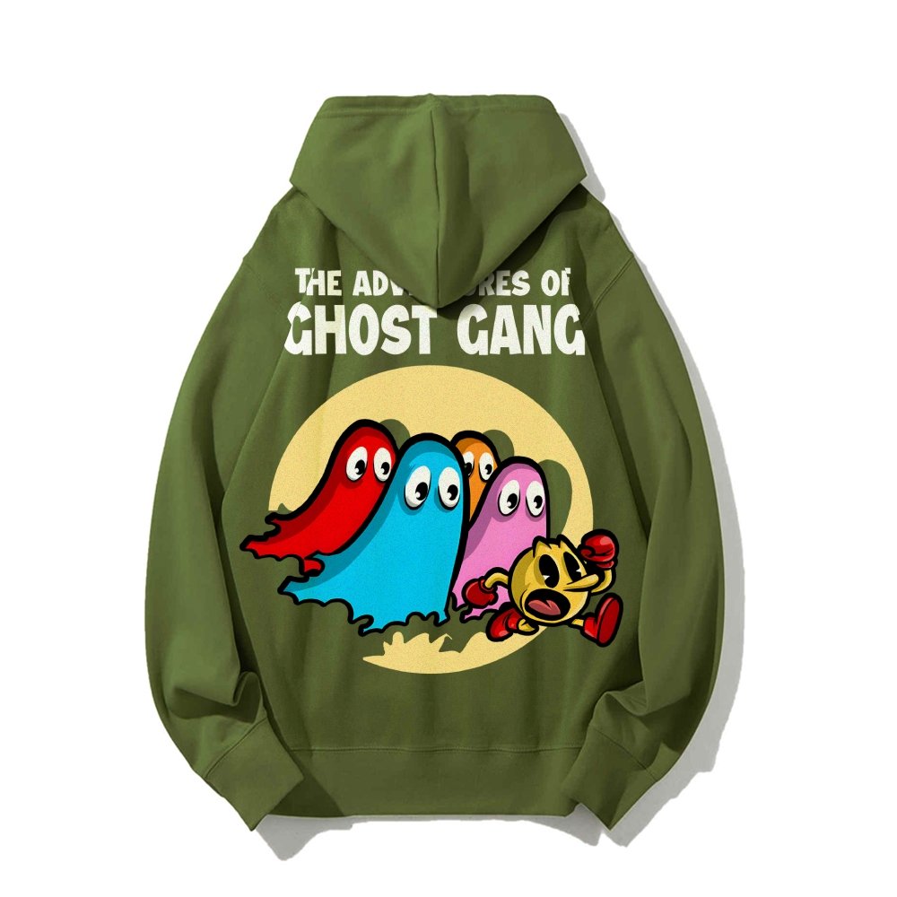 The Adventures Of Ghost Gang Printed Back Cotton Hoodie