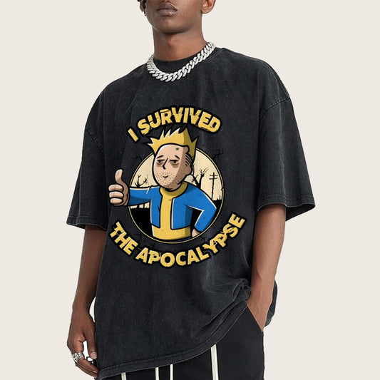 I Survived the Apocalypse Vintage Distressed T-shirt
