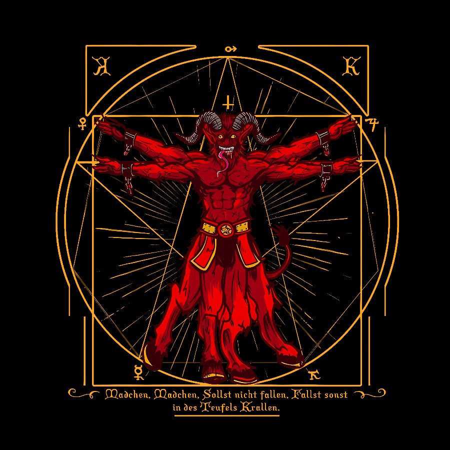 Vitruvian Krampus Geek T-Shirt