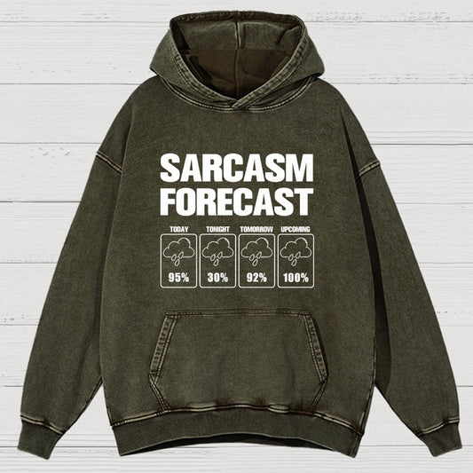 Sarcasm Forecast Vintage Distressed Hoodie
