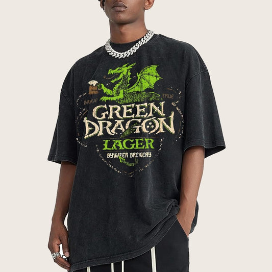 Green Dragon LageVintage Distressed T-shirt