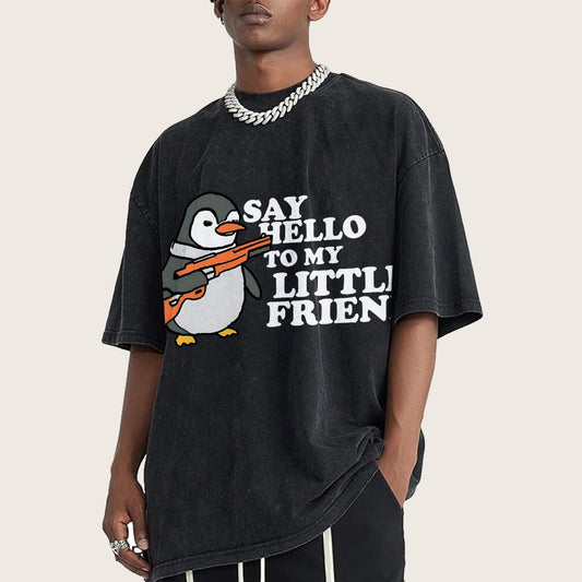 Say Hello To My Little Friend! Vintage Distressed T-shirt