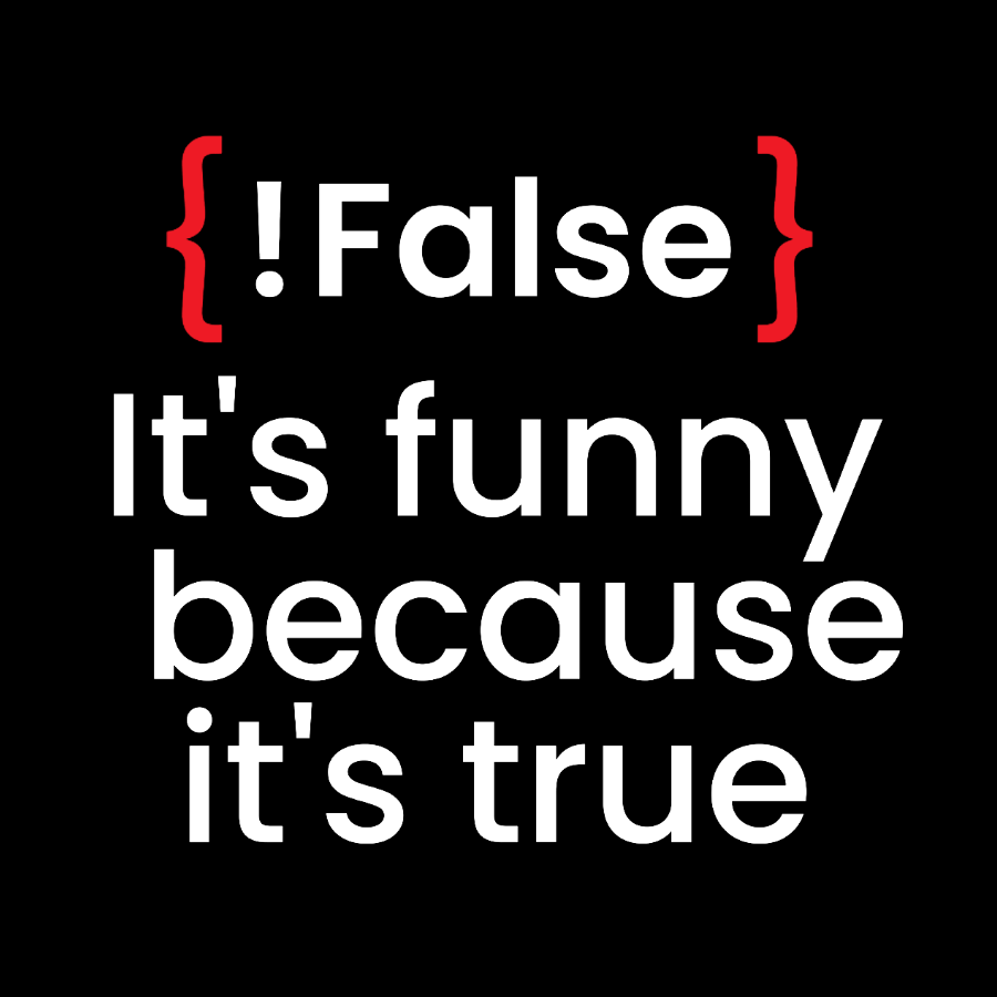 It's Funny Because It's True Not False Geeky T-Shirt