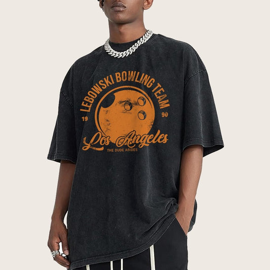 Bowling Enthusiasts Vintage Distressed T-shirt