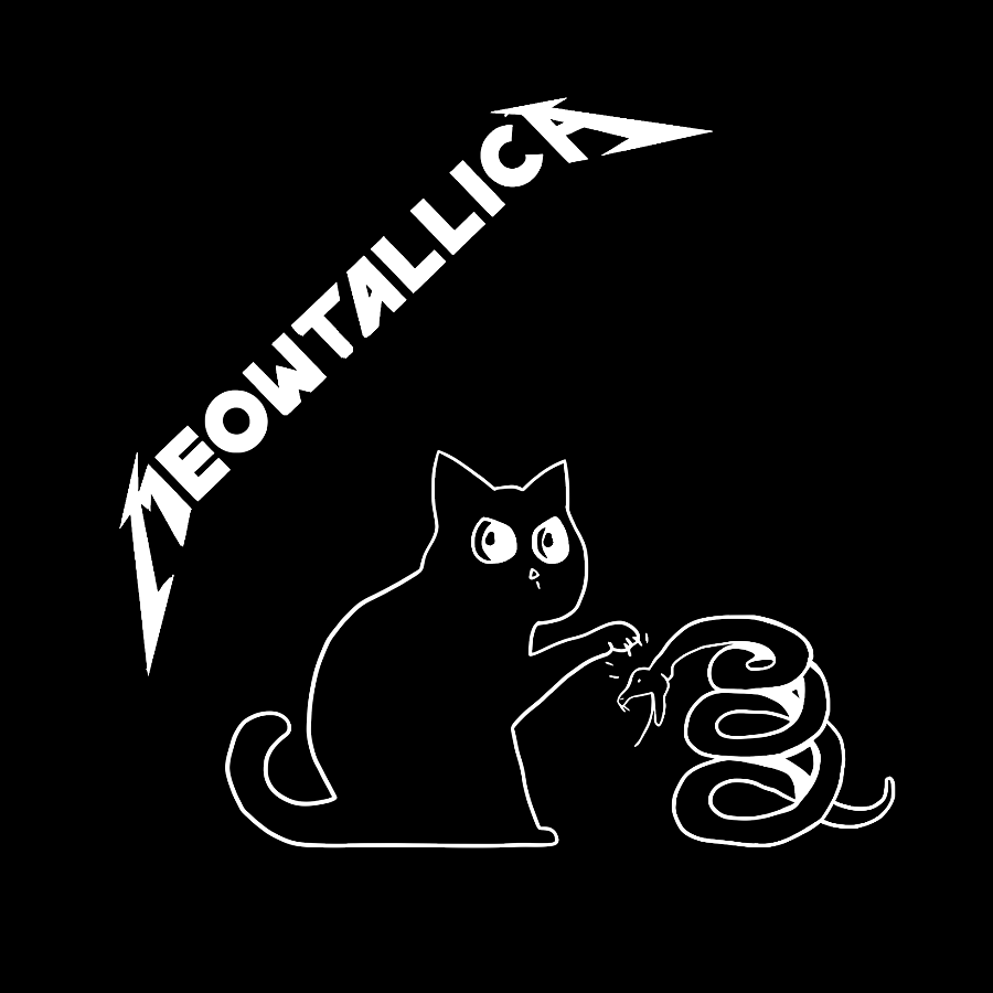 The Black Meow Geek T-Shirt
