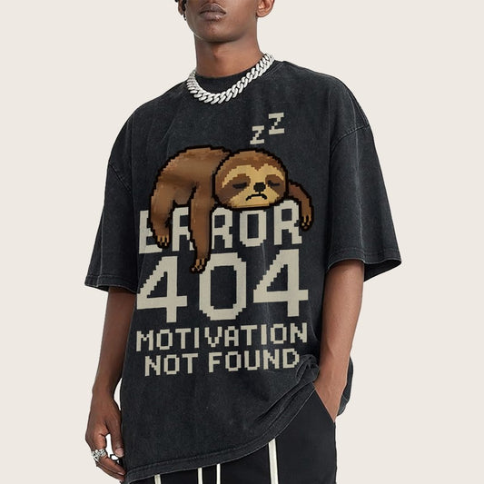 Error 404- Motivation Not Found Vintage Distressed T-shirt