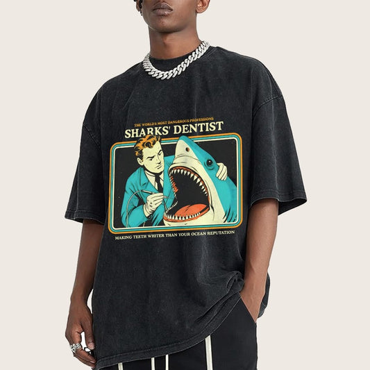 Sharks Dentist Vintage Distressed T-shirt