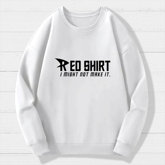 Red Shirt Geek Cotton Sweatshirt