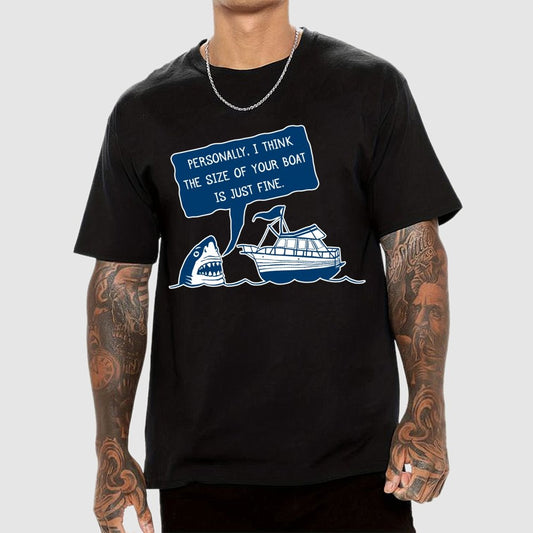 Polite Shark Mysterious Island Unisex Geek T-Shirt