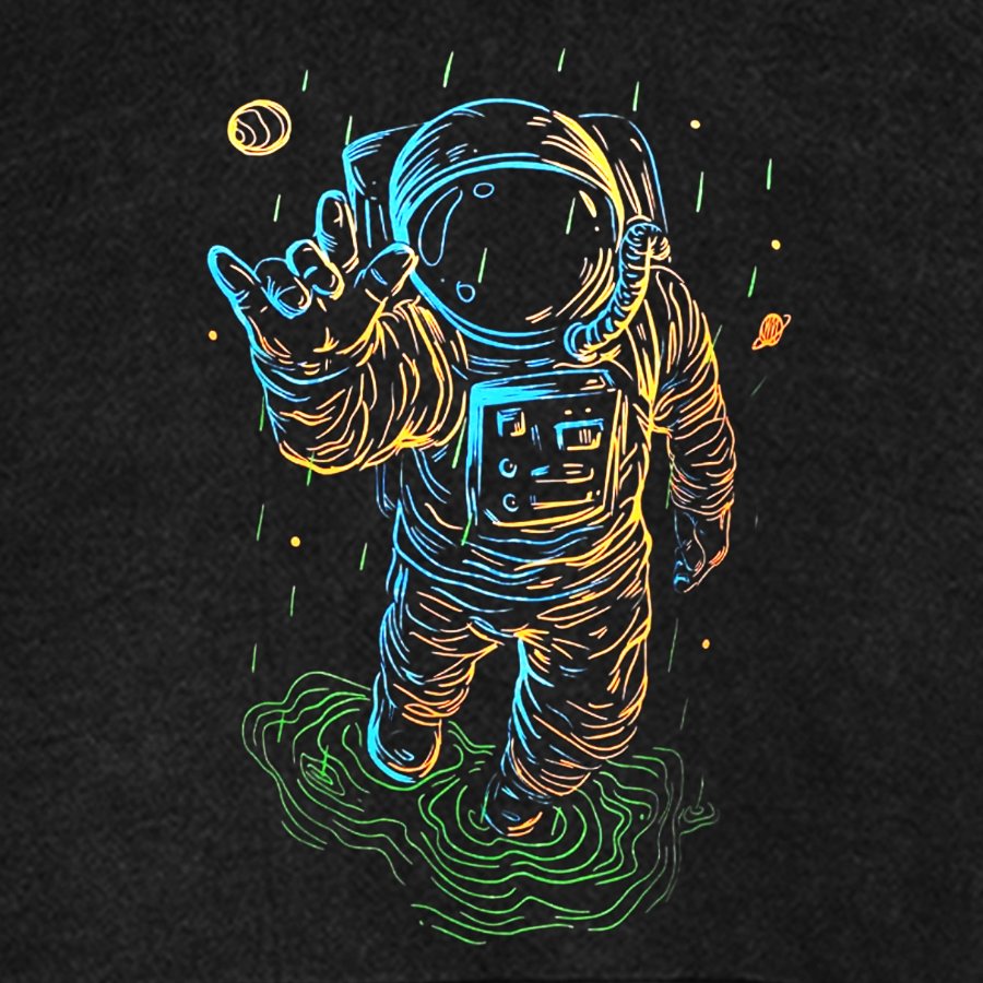 Travel In Space Funny Vintage Distressed Hoodie
