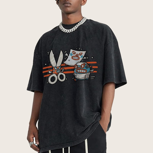 Rock Paper Scissor Vintage Distressed T-shirt