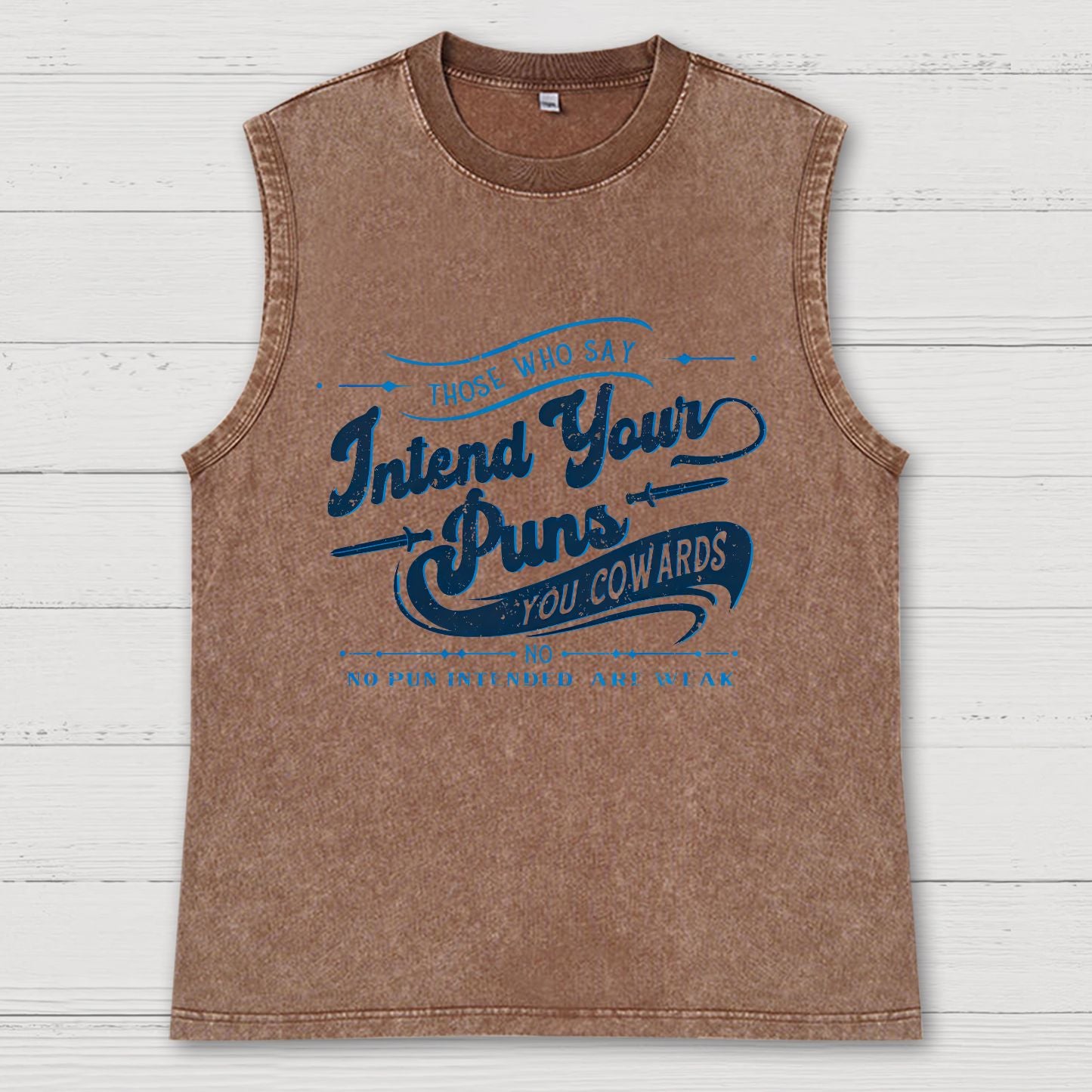 Intend You PunsVintage Distressed Washed Tank