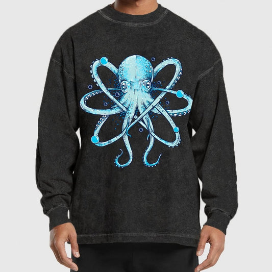 Atomic Octopus Washed Long Sleeve Tee
