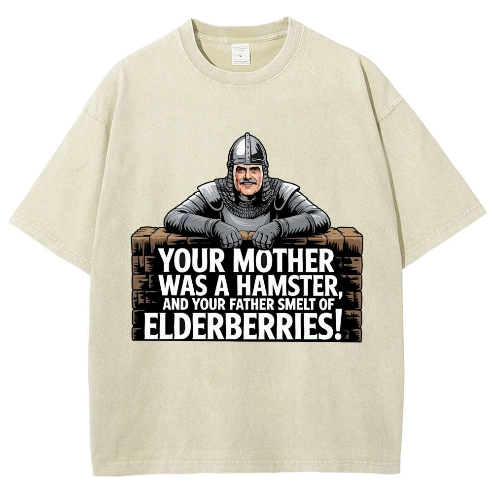Your Mother Was A Hamster And Your Father Smelt Of Elderberries Vintage Distressed T-shirt