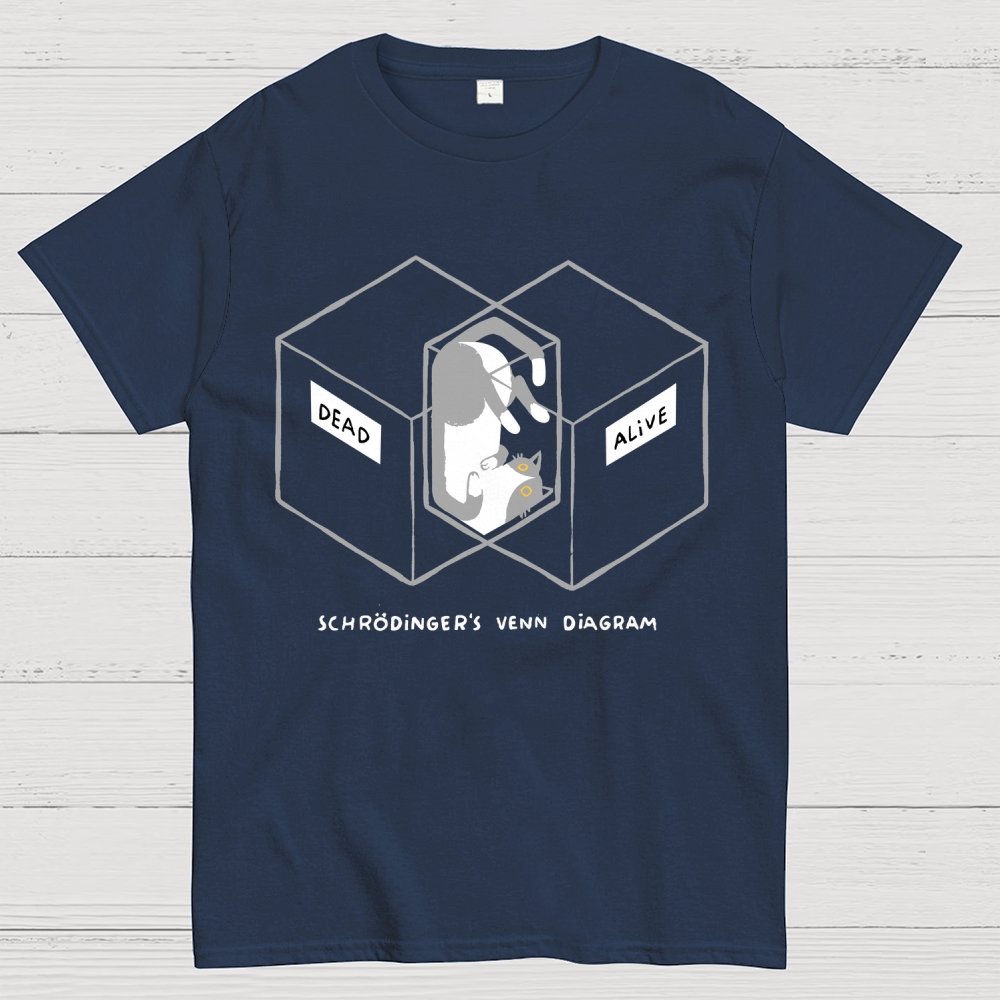 Schrodingers Venn Diagram Geek T-Shirt