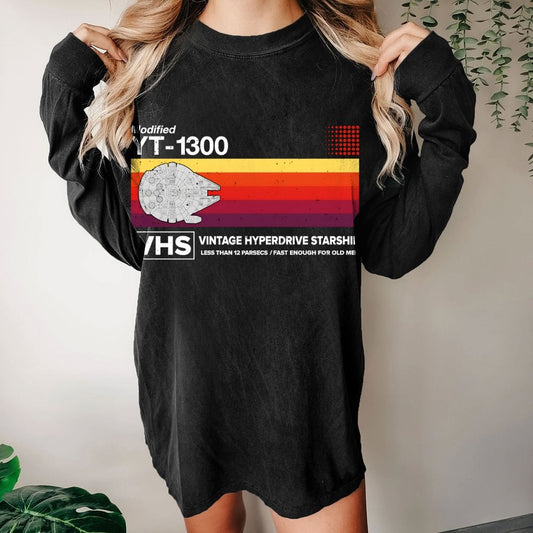 Vintage Hyperdrive Starship Washed Long Sleeve Tee