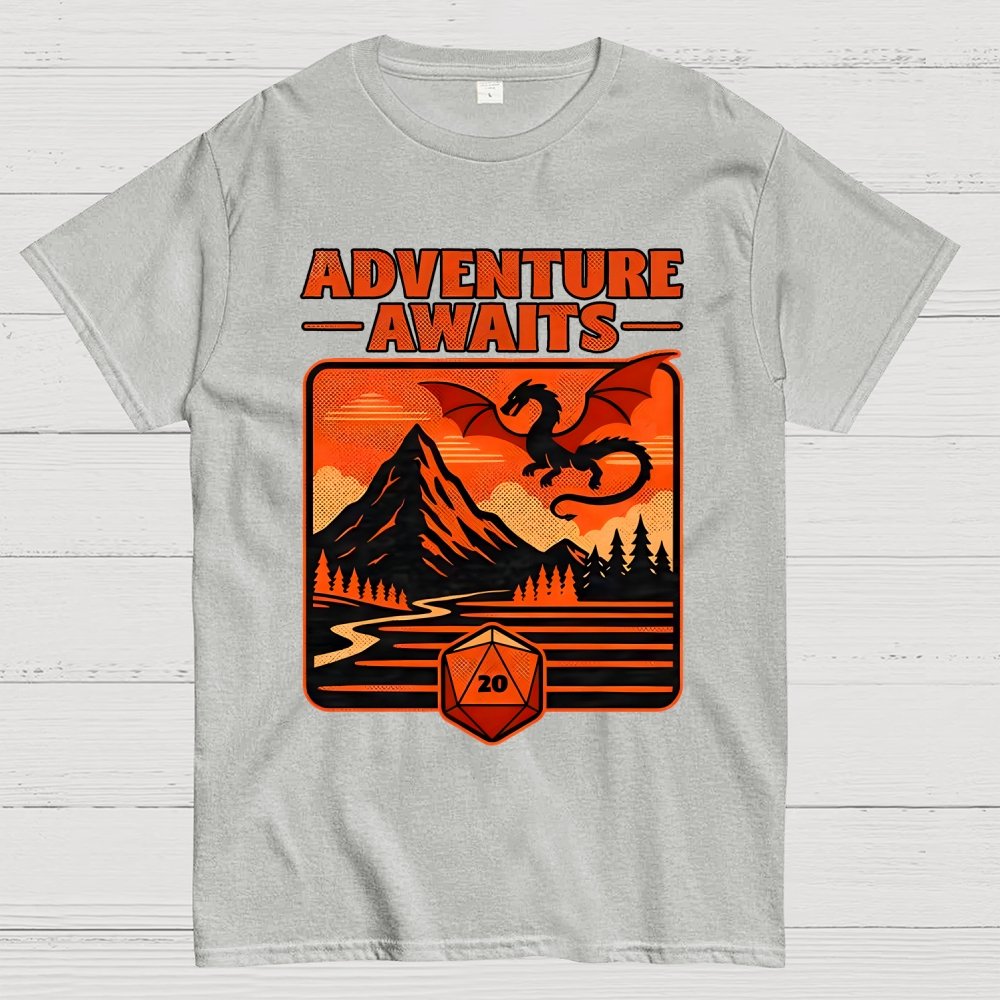 RPG Vintage Adventure Dragon Geek T-Shirt