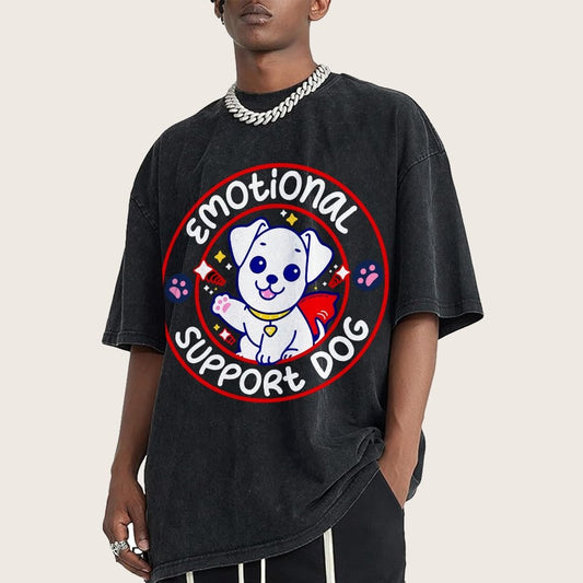 Emotional Support Dog Vintage Distressed T-shirt