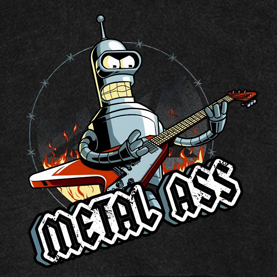 Robot Metal Rock Vintage Distressed Hoodie