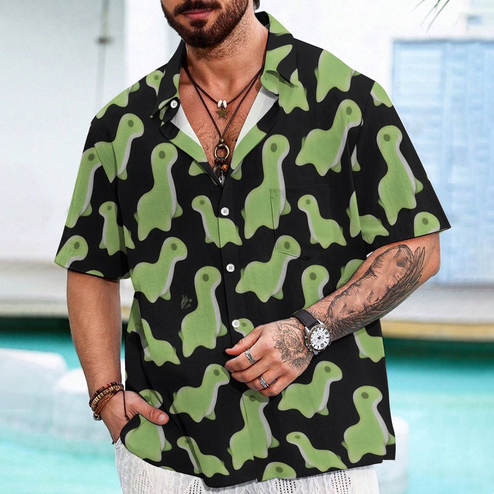 Cute Little Dinosaur Geek Hawaiian Shirt