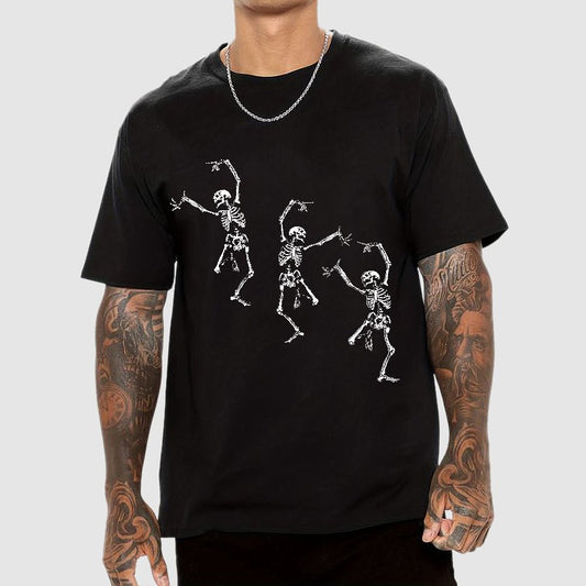 Skeleton Dancing Halloween Geeky T-Shirt