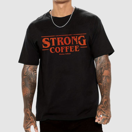 Strong Coffee First Geek T-Shirt