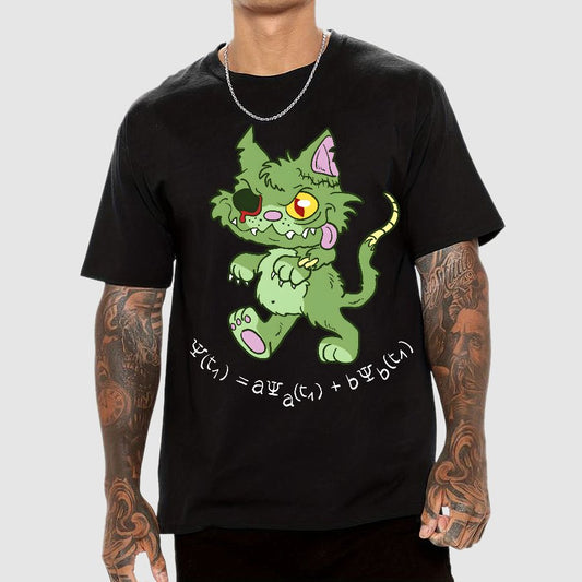 Schrödinger's Zombie Cat Geek T-Shirt