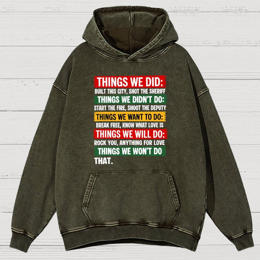 Things We Did Vintage Distressed Hoodie