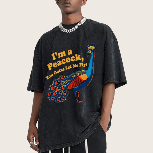 I'm A Peacock You Gotta Let Me Fly Vintage Distressed T-shirt