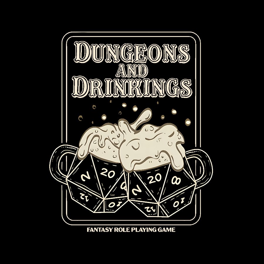 Dungeons and Drinkings Geek T-Shirt