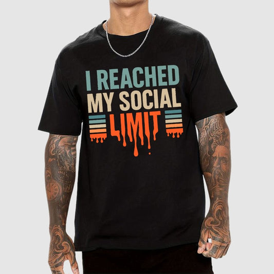 I Reached My Social Limit Geek T-Shirt