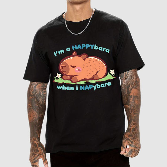 Happybara when I Napybara Geek T-Shirt