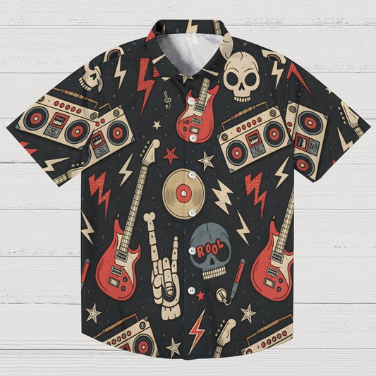 Skull Music Printed patterns Geek Hawaiian Shirt