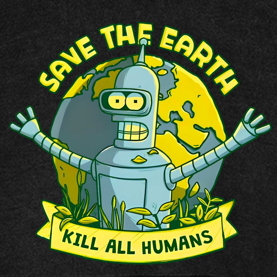 Save The Earth Kill All Humans Vintage Distressed Hoodie