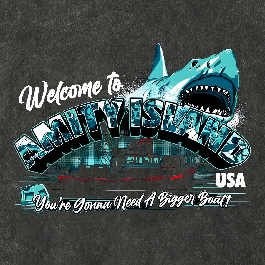 Great White Shark Vintage Distressed T-shirt