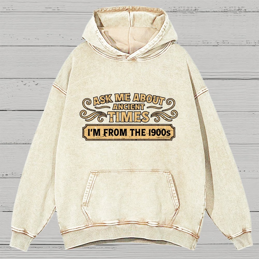 Ask Me About Ancient Times Vintage Distressed Hoodie