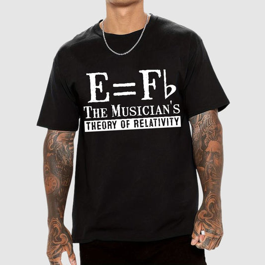 E Equals F Flat Theory of Relativity Geek T-Shirt