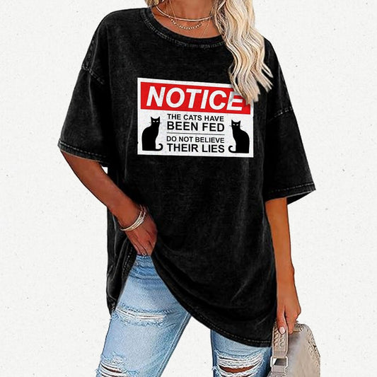 Cats Have Been Fed Vintage Distressed T-shirt