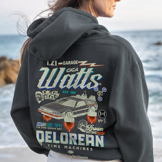 Gigawatts Garage Remix Printed Back Unisex Cotton Hoodie