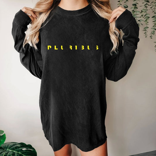 Pluribus Mysterious Creature Minimal Washed Long Sleeve Tee