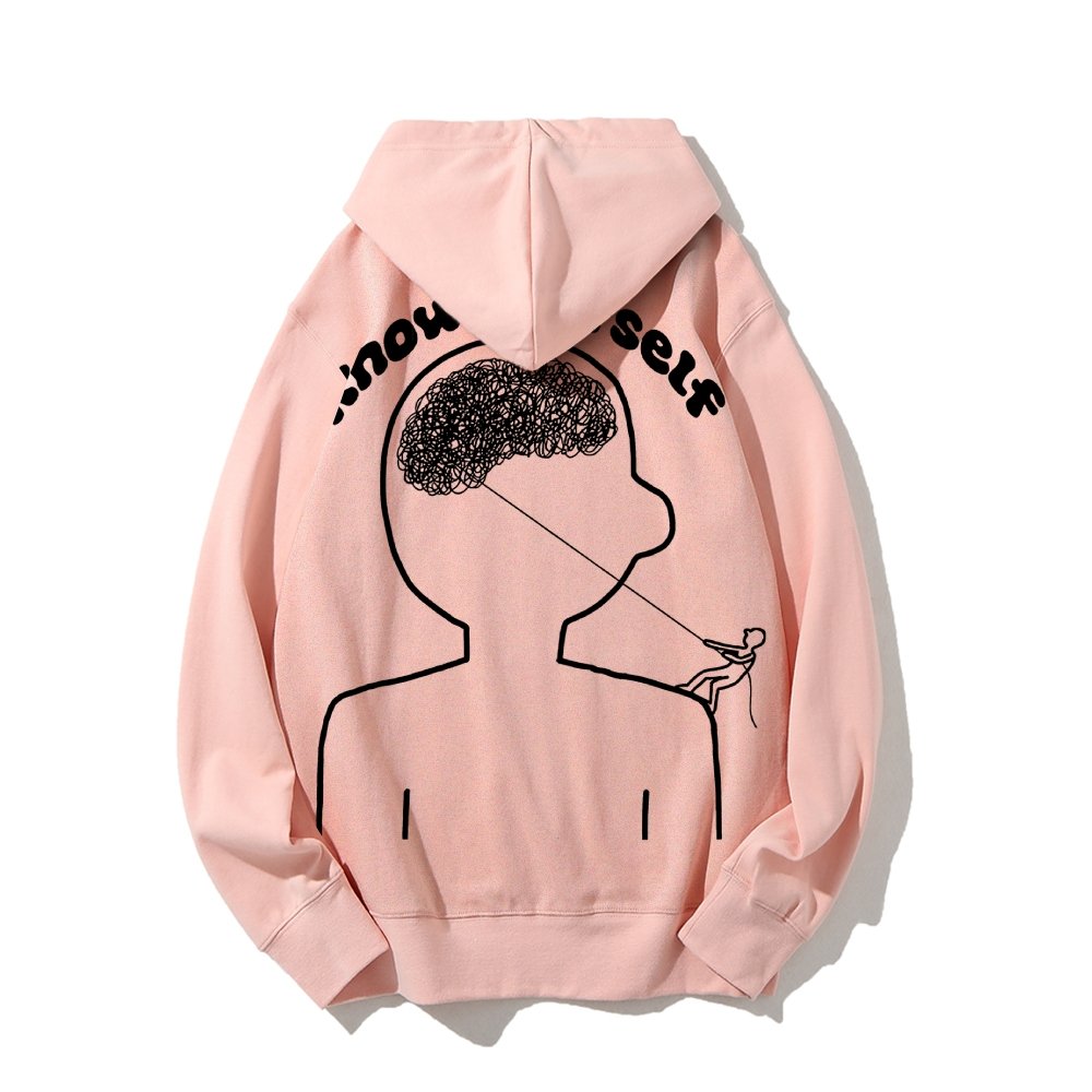 Vintage Mental Health Matters Graphic Print Printed Back Cotton Hoodie