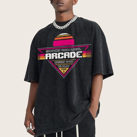 Support Your Local Arcade Vintage Distressed T-shirt