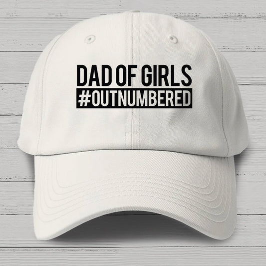 Dad of Girls Outnumbered, Father's Day Funny Cotton Hat