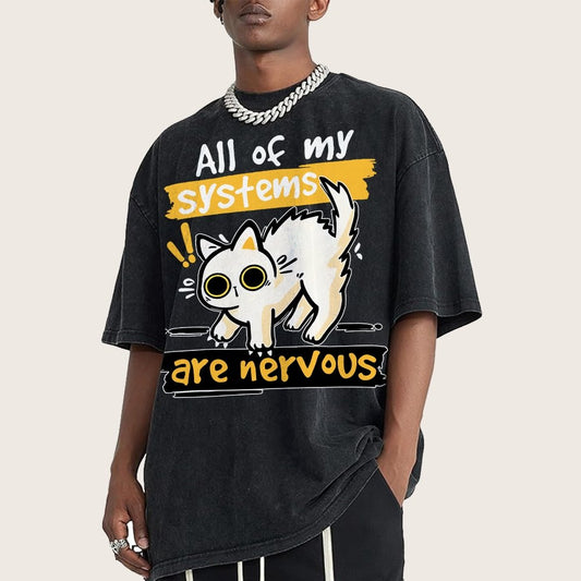 All of my Systems are Nervous Vintage Distressed T-shirt