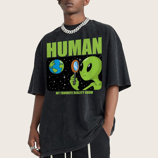 Human My Favorite Reality Show Vintage Distressed T-shirt