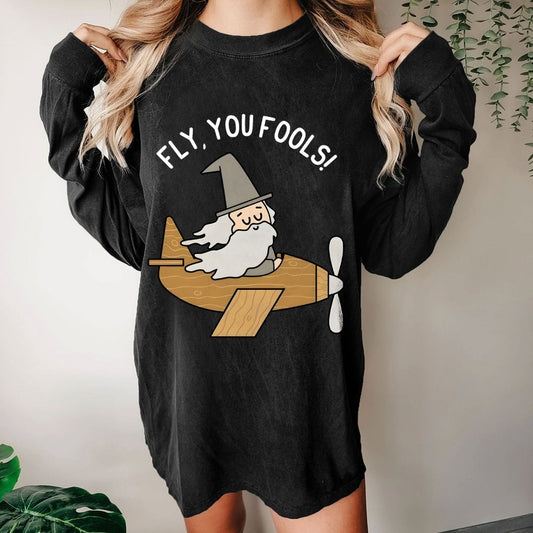 Fly Fools Washed Long Sleeve Tee
