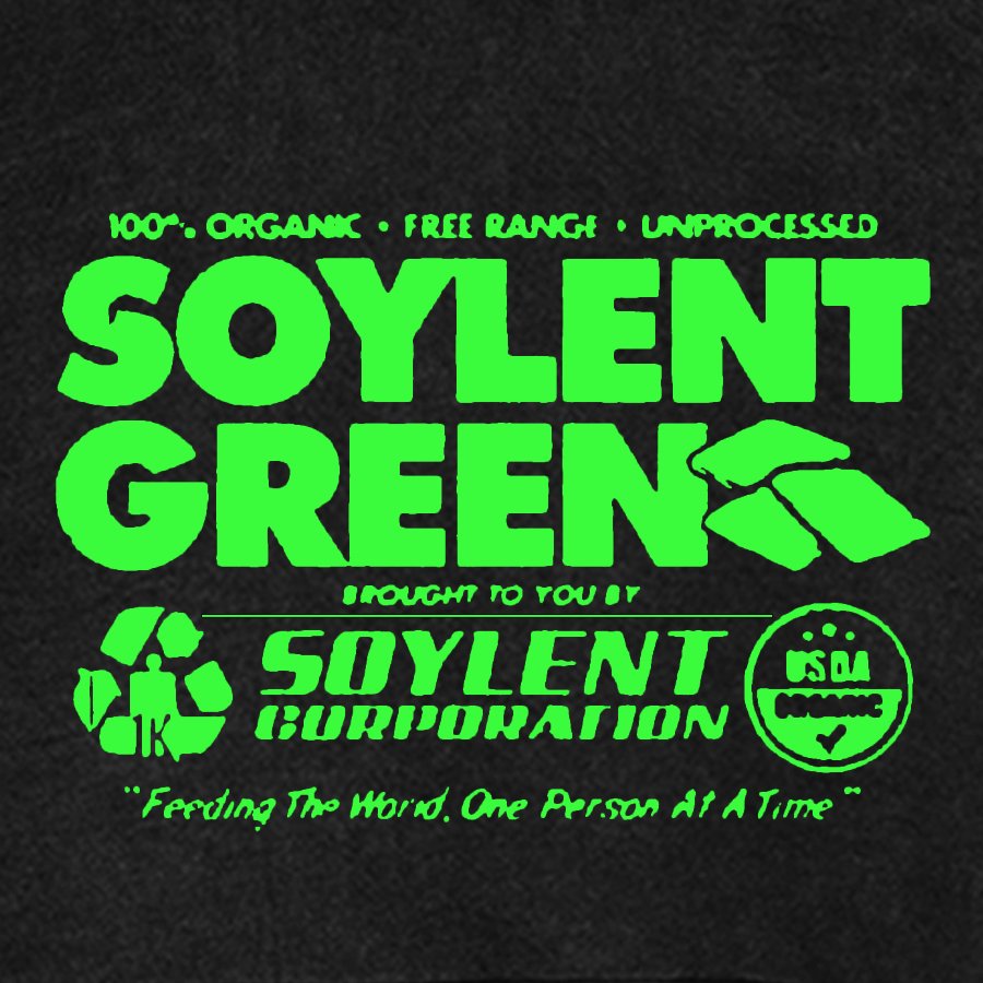 100% Organic Soylent Green Washed Vintage Distressed Hoodie