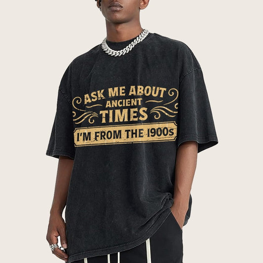 Ask Me About Ancient Times Vintage Distressed T-shirt