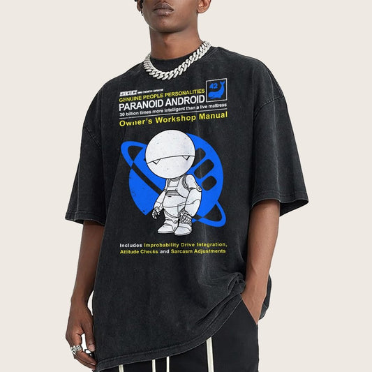 Mysterious Android Manual Vintage Distressed T-shirt